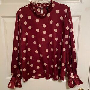 eloquii polka dot top